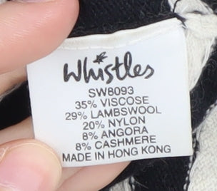 Womens UK Size S Whistles Black Vest Jumper