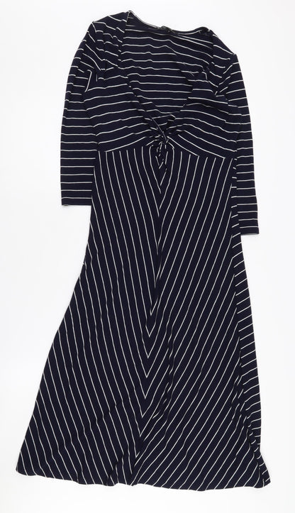 Laura Ashley Women's Striped Dress, Size 8, 3/4 Sleeve