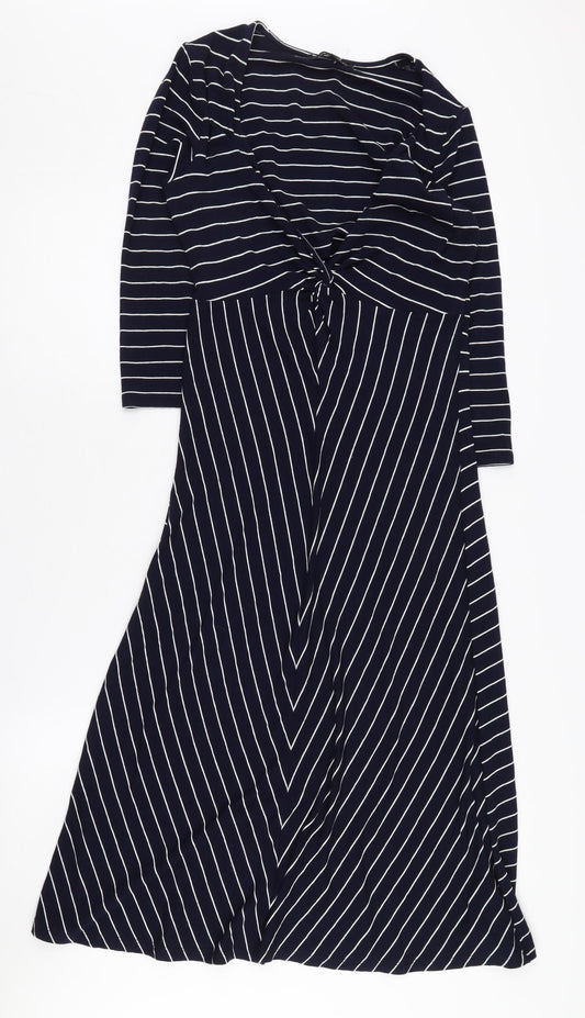 Laura Ashley Women's Striped Dress, Size 8, 3/4 Sleeve