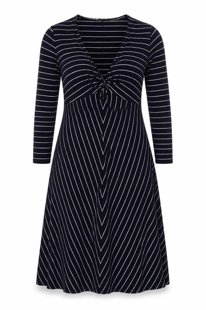 Laura Ashley Women's Striped Dress, Size 8, 3/4 Sleeve