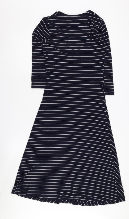 Laura Ashley Women's Striped Dress, Size 8, 3/4 Sleeve
