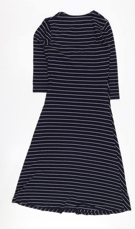 Laura Ashley Women's Striped Dress, Size 8, 3/4 Sleeve