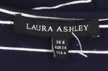 Laura Ashley Women's Striped Dress, Size 8, 3/4 Sleeve