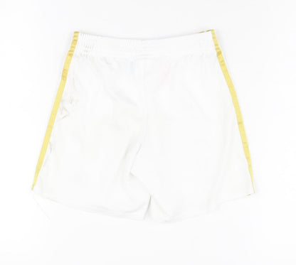 Adidas Boys Athletic Shorts White Size 5-6Y Football