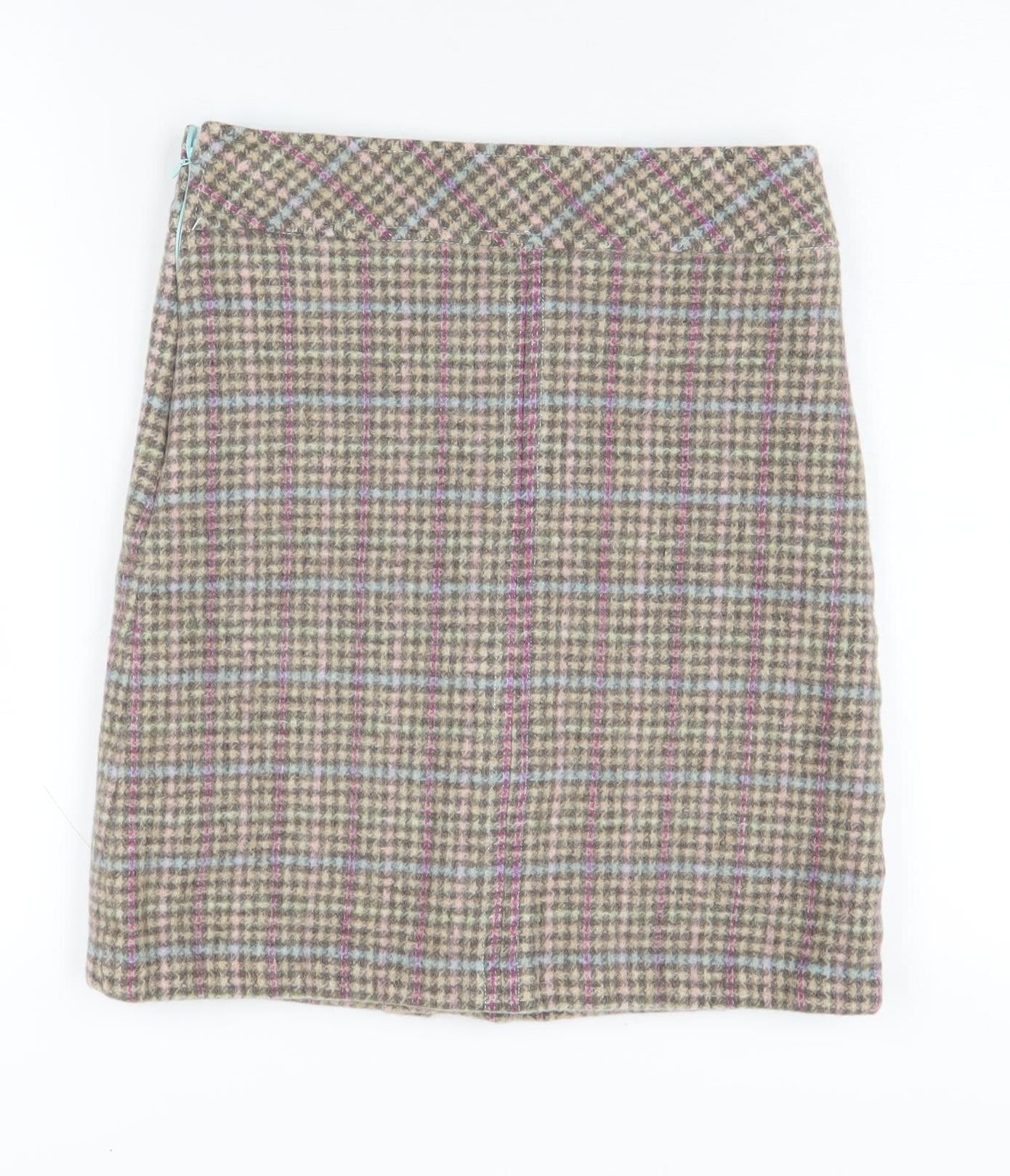 Joules Women's Multicoloured Check Pencil Skirt 8