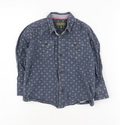Baker by Ted Baker Boys Blue Button-Up Shirt 3-4 Years