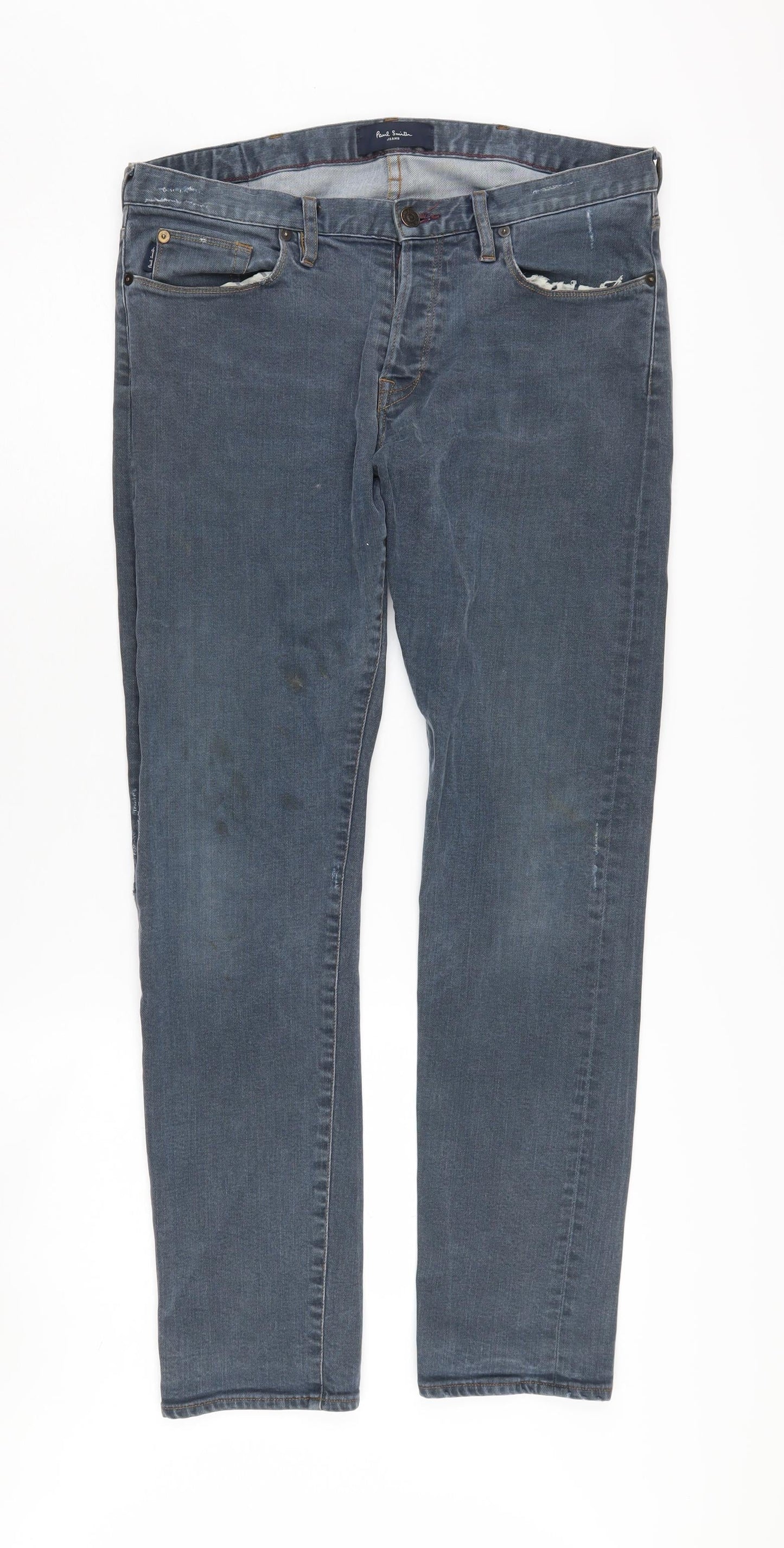 Mens UK Size 32 Paul Smith Regular Fit Straight Blue Jeans