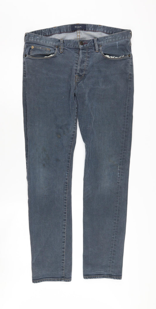 Mens UK Size 32 Paul Smith Regular Fit Straight Blue Jeans