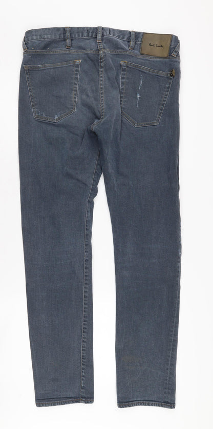 Mens UK Size 32 Paul Smith Regular Fit Straight Blue Jeans