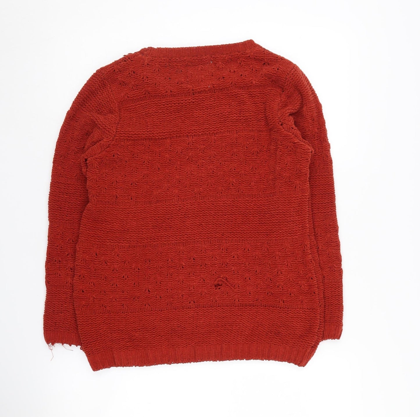Womens UK Size 8 Country Rose Red Pullover Jumper