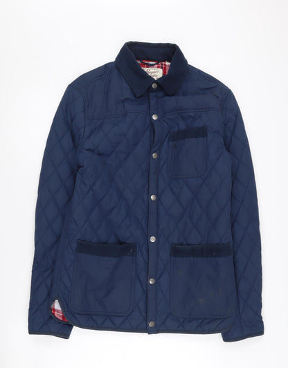 Mens UK Size S Original Penguin Blue Quilted Coat