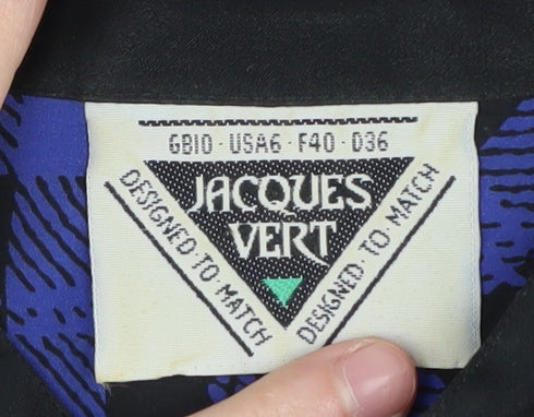 Jacques Vert Women's Blue Check Blouse Size 12