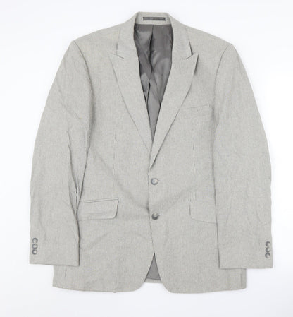 Mens UK Size 40 Jeff Banks Regular Grey Suit Jacket