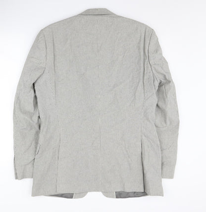 Mens UK Size 40 Jeff Banks Regular Grey Suit Jacket