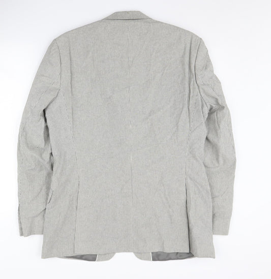 Mens UK Size 40 Jeff Banks Regular Grey Suit Jacket