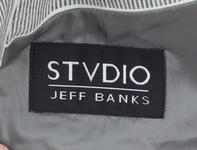 Mens UK Size 40 Jeff Banks Regular Grey Suit Jacket