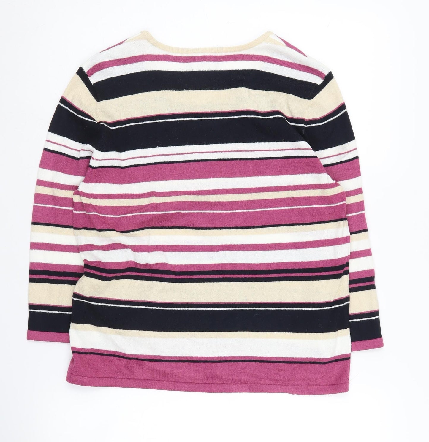 Eastex Women's Multicoloured Stripe Jumper, Size 12