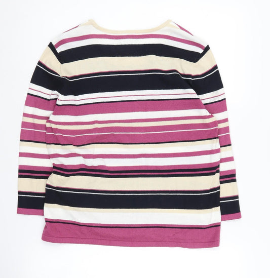 Eastex Women's Multicoloured Stripe Jumper, Size 12