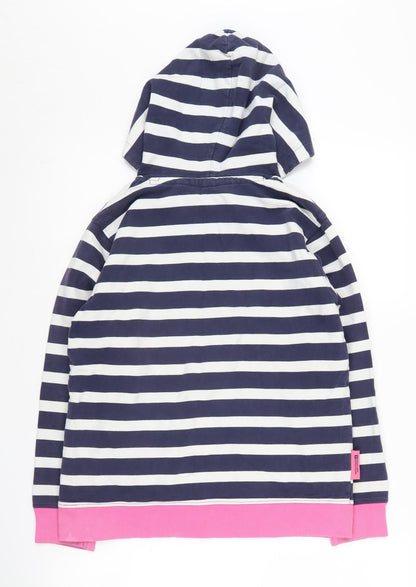 Mountain Warehouse Girls Striped Hoodie Blue 11-12 Years