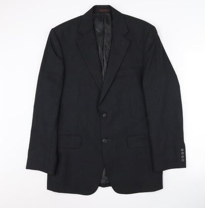 Mens UK Size 40 Jeff Banks Regular Black Suit Jacket