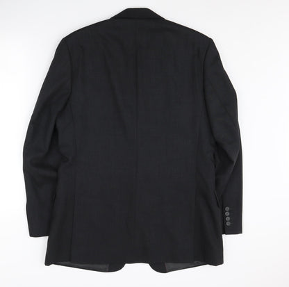 Mens UK Size 40 Jeff Banks Regular Black Suit Jacket