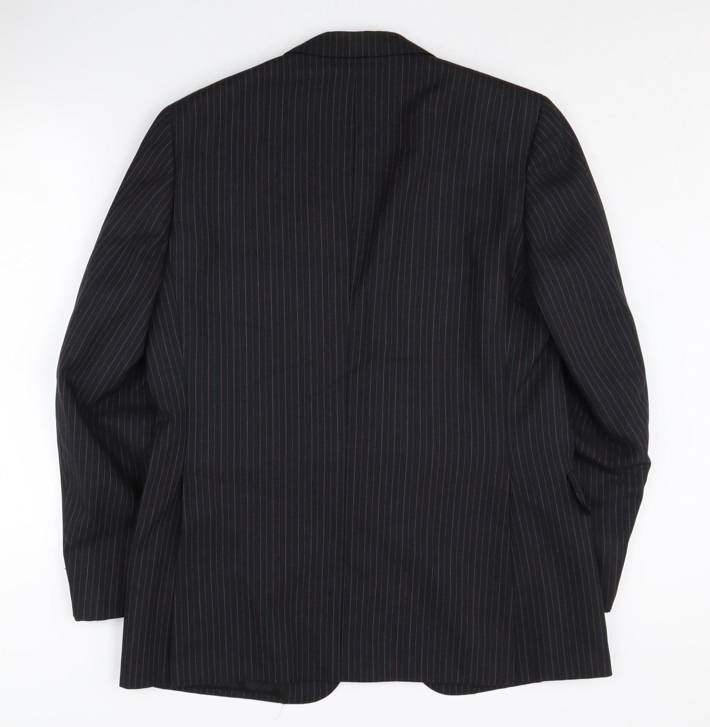 Austin Reed Men's Black 42 Regular Fit Stripe Suit Jacket