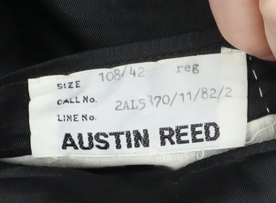 Austin Reed Men's Black 42 Regular Fit Stripe Suit Jacket