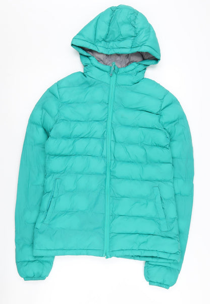 Womens UK Size 6 Mountain Warehouse Green Puffer Jacket