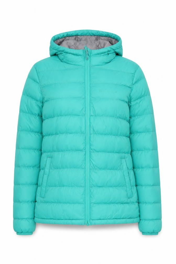 Womens UK Size 6 Mountain Warehouse Green Puffer Jacket