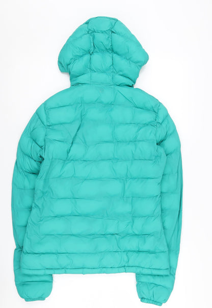 Womens UK Size 6 Mountain Warehouse Green Puffer Jacket