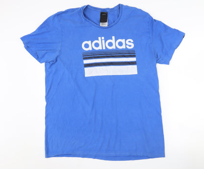 Adidas Men's Blue XL Graphic T-Shirt