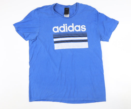 Adidas Men's Blue XL Graphic T-Shirt