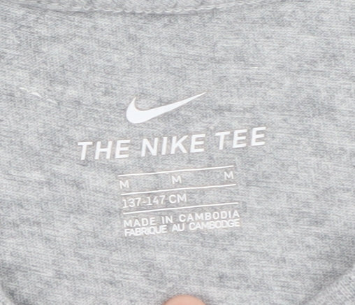 Nike Boys Grey Graphic Sports T-Shirt Size 11-12 Years