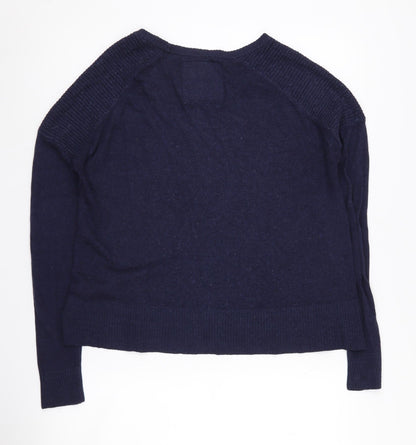 Womens UK Size 12 Superdry Blue Pullover Jumper
