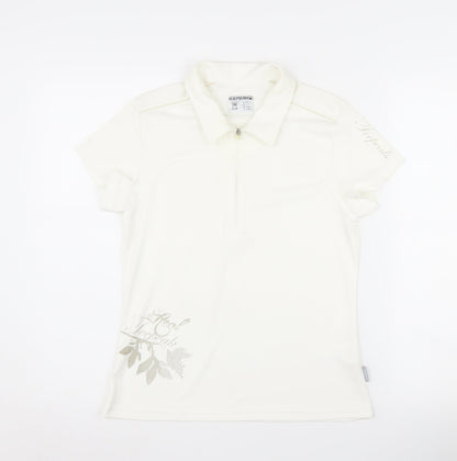 Icepeak Women's White Polo Top, Size 10, Polyester