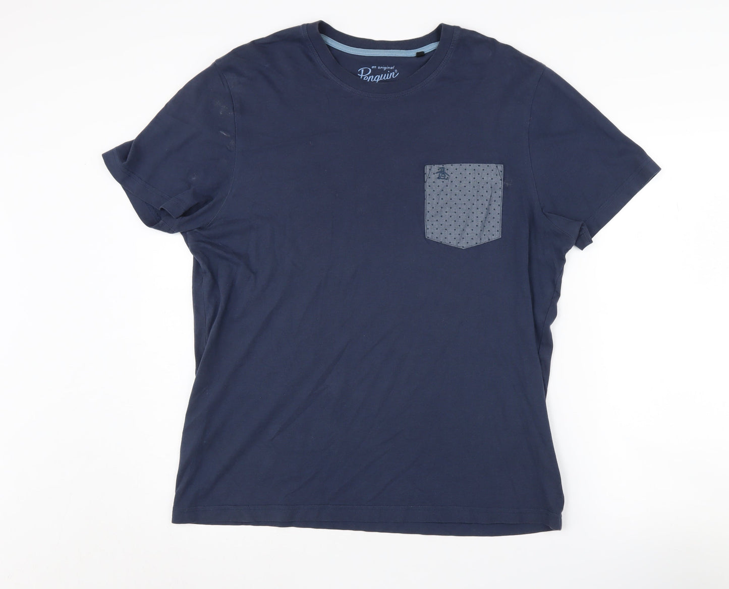 Penguin Men’s Blue Crew Neck T-Shirt Large