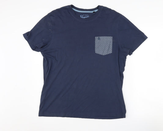 Penguin Men’s Blue Crew Neck T-Shirt Large