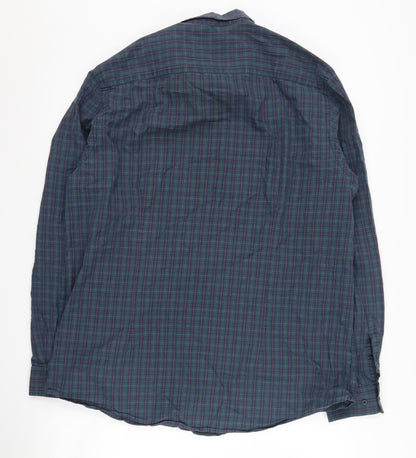 Angelo Litrico Men's Blue Check Shirt XL
