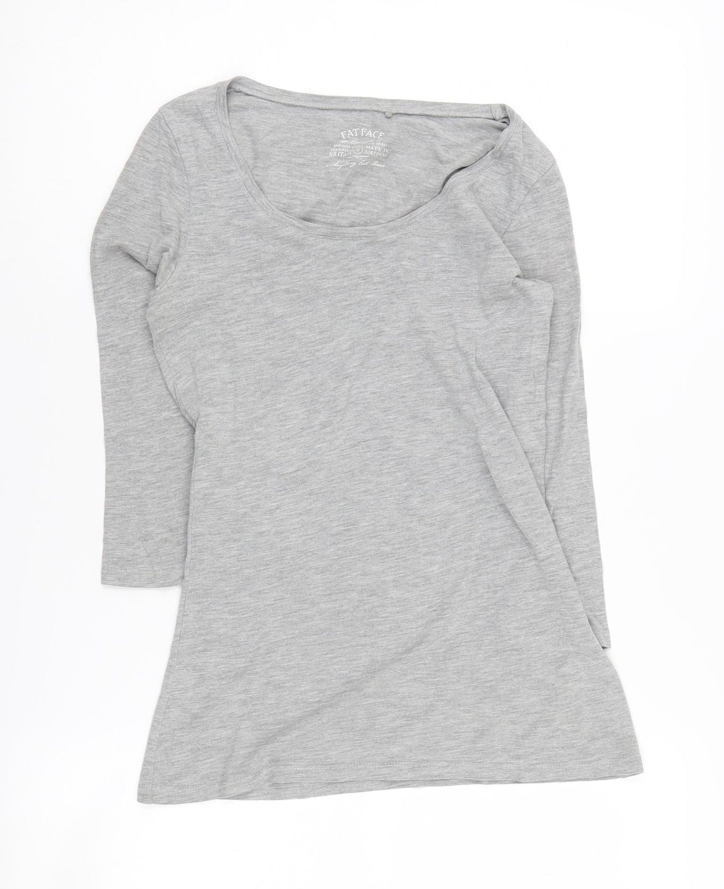 FatFace Women's Grey Long Sleeve Basic T-Shirt - Size S