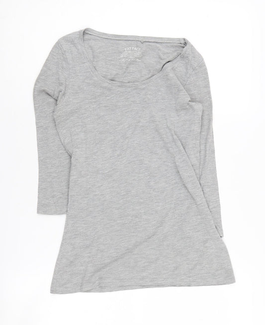 FatFace Women's Grey Long Sleeve Basic T-Shirt - Size S