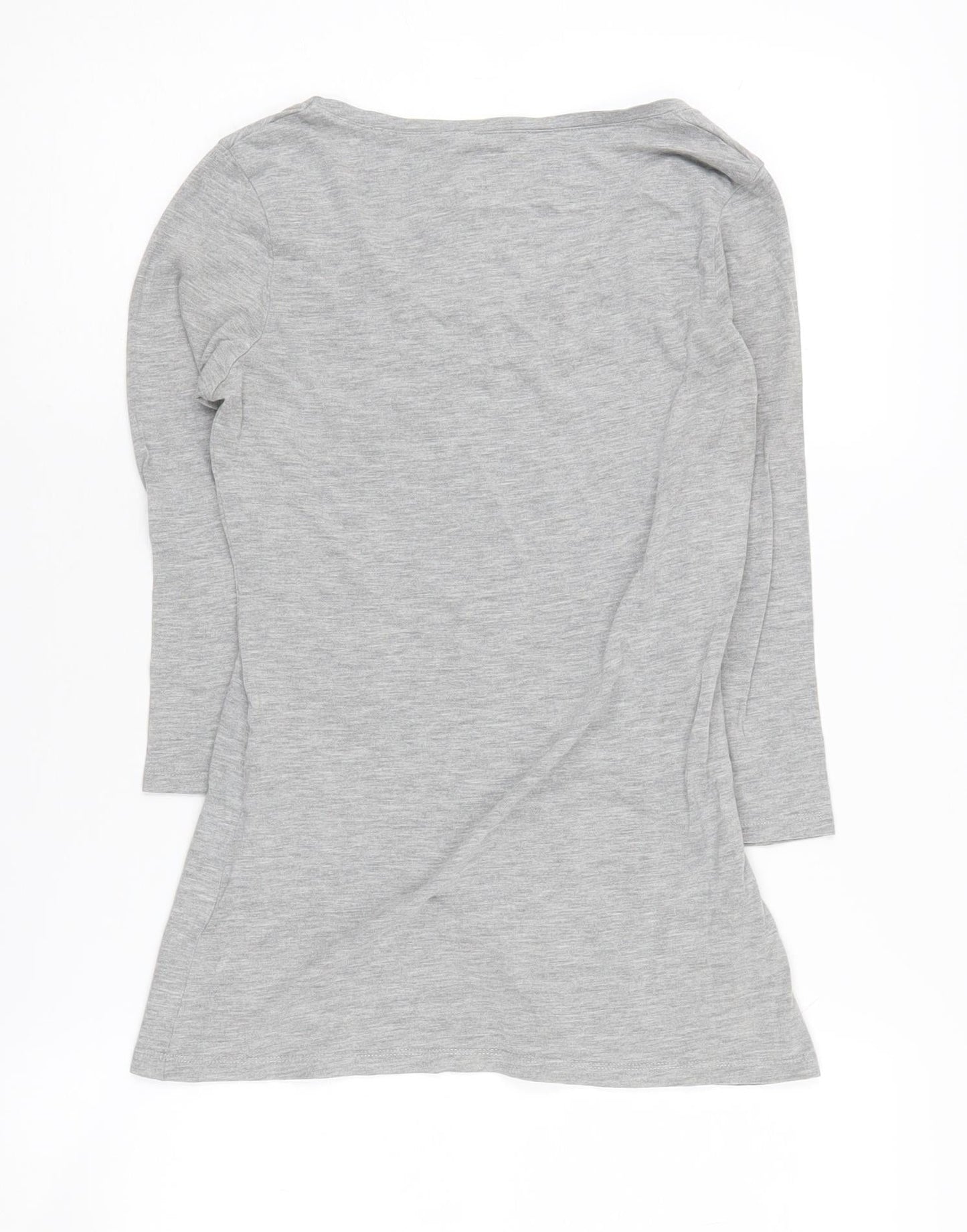 FatFace Women's Grey Long Sleeve Basic T-Shirt - Size S