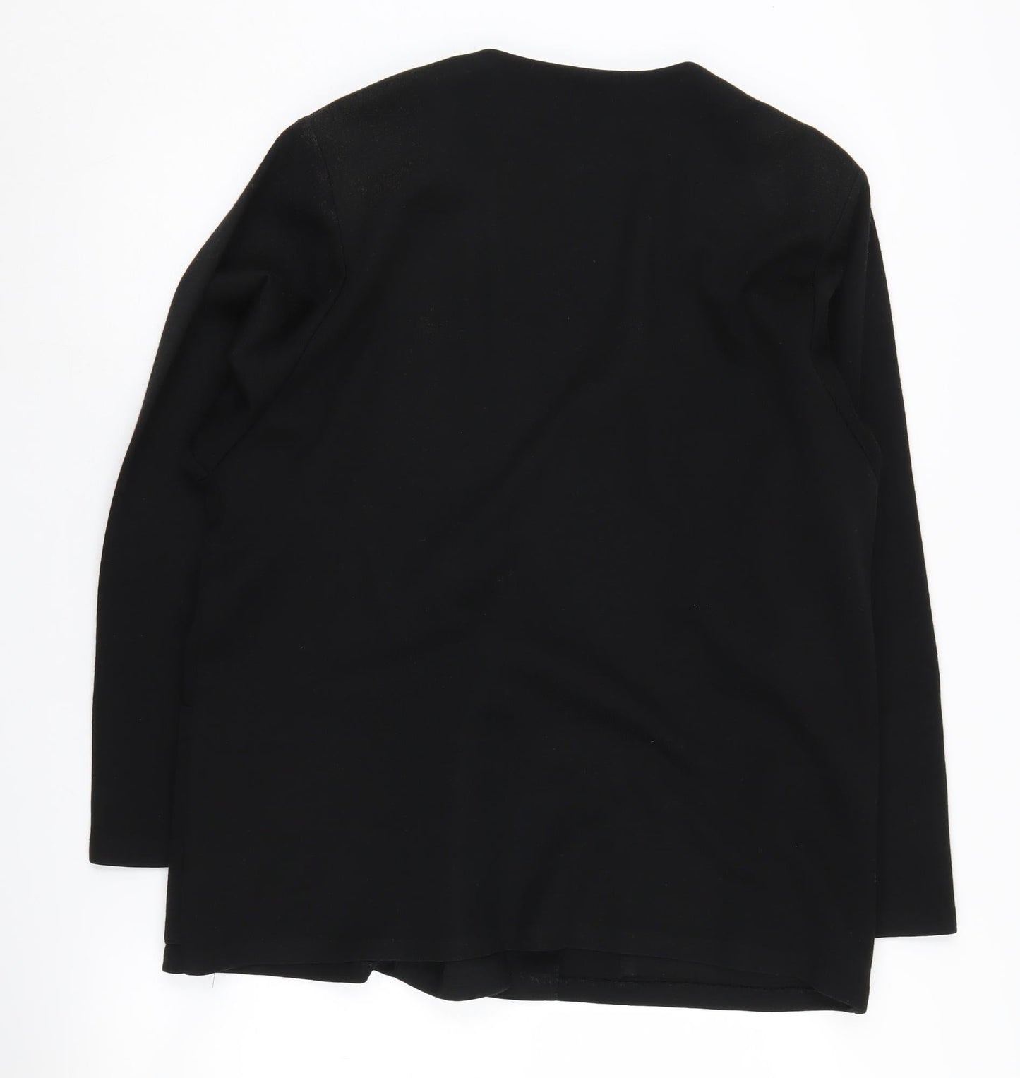 St Michael Women's Black Blazer Size 14 Acrylic Knit