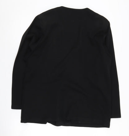 St Michael Women's Black Blazer Size 14 Acrylic Knit
