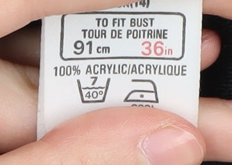 St Michael Women's Black Blazer Size 14 Acrylic Knit