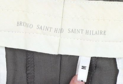 Bruno Saint Hilaire Men's Brown Pleated Trousers, M