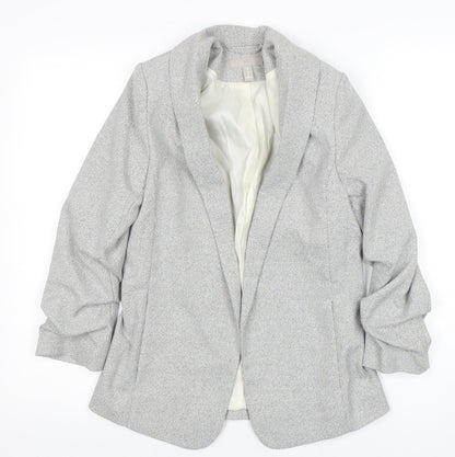 H&M Women's Grey Blazer, Size 10, Stylish Workwear