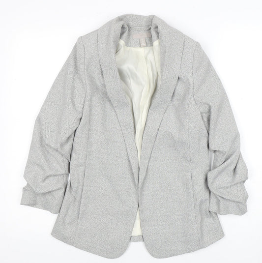 H&M Women's Grey Blazer, Size 10, Stylish Workwear
