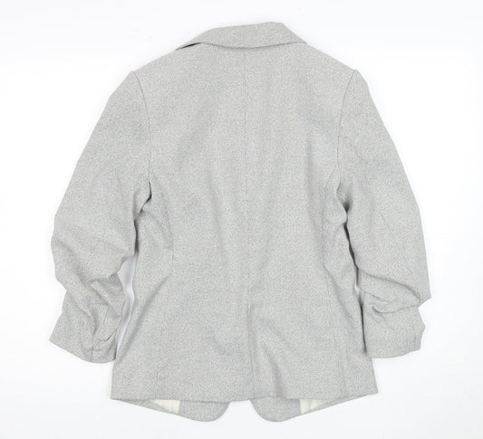 H&M Women's Grey Blazer, Size 10, Stylish Workwear