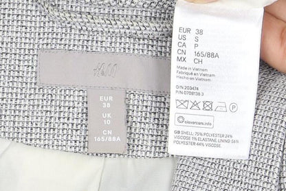 H&M Women's Grey Blazer, Size 10, Stylish Workwear