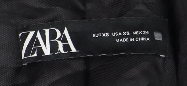 Zara Women's Black Long Blazer, Size 12, Notch Lapel